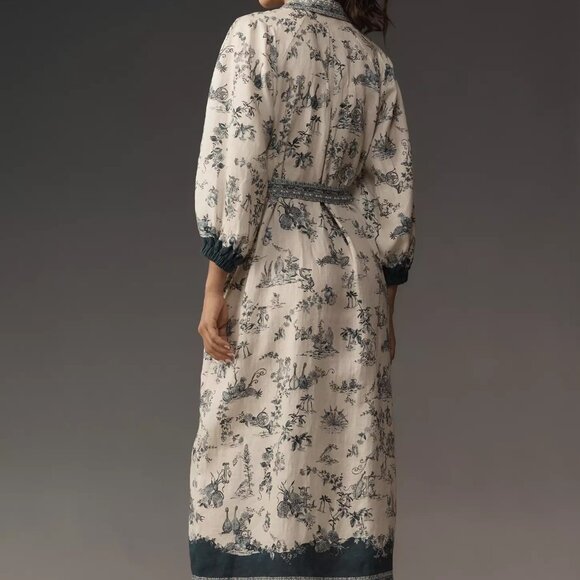 Alemais Casa Long-Sleeve Linen Midi Shirt Dress 6US (AU10 ) NWOT - Picture 3 of 8